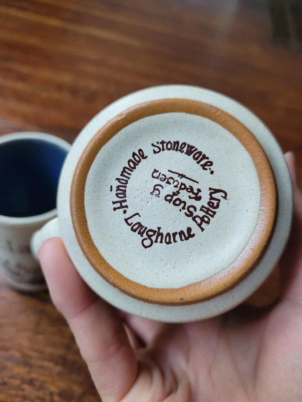 Laugharne Pottery Llandeilo Handmade Stoneware Mug Vintage Set Of 2 Rustic - Picture 12 of 17